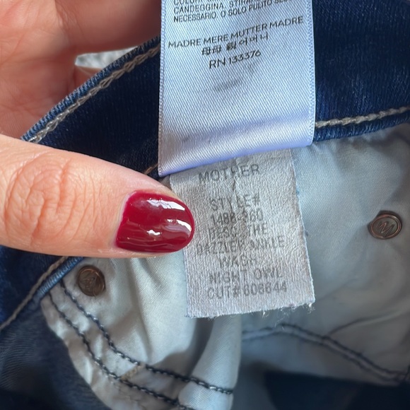 Mother The Dazzler Ankle High Rise Jeans Night Owl Wash 27 - Picture 9 of 9